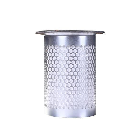 A perforated compressor air and oil separator element.